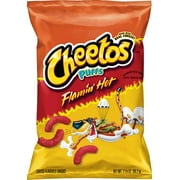 Cheetos Puffs Flamin' Hot Cheese Flavored Snacks, 2.125 oz Bag