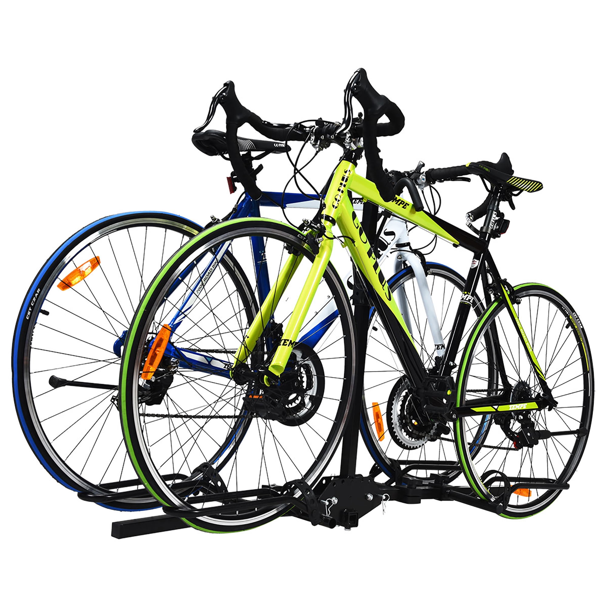 2 Bike Carrier Platform Hitch Rack Bicycle Rider Mount Sport Fold Receiver 2" US 