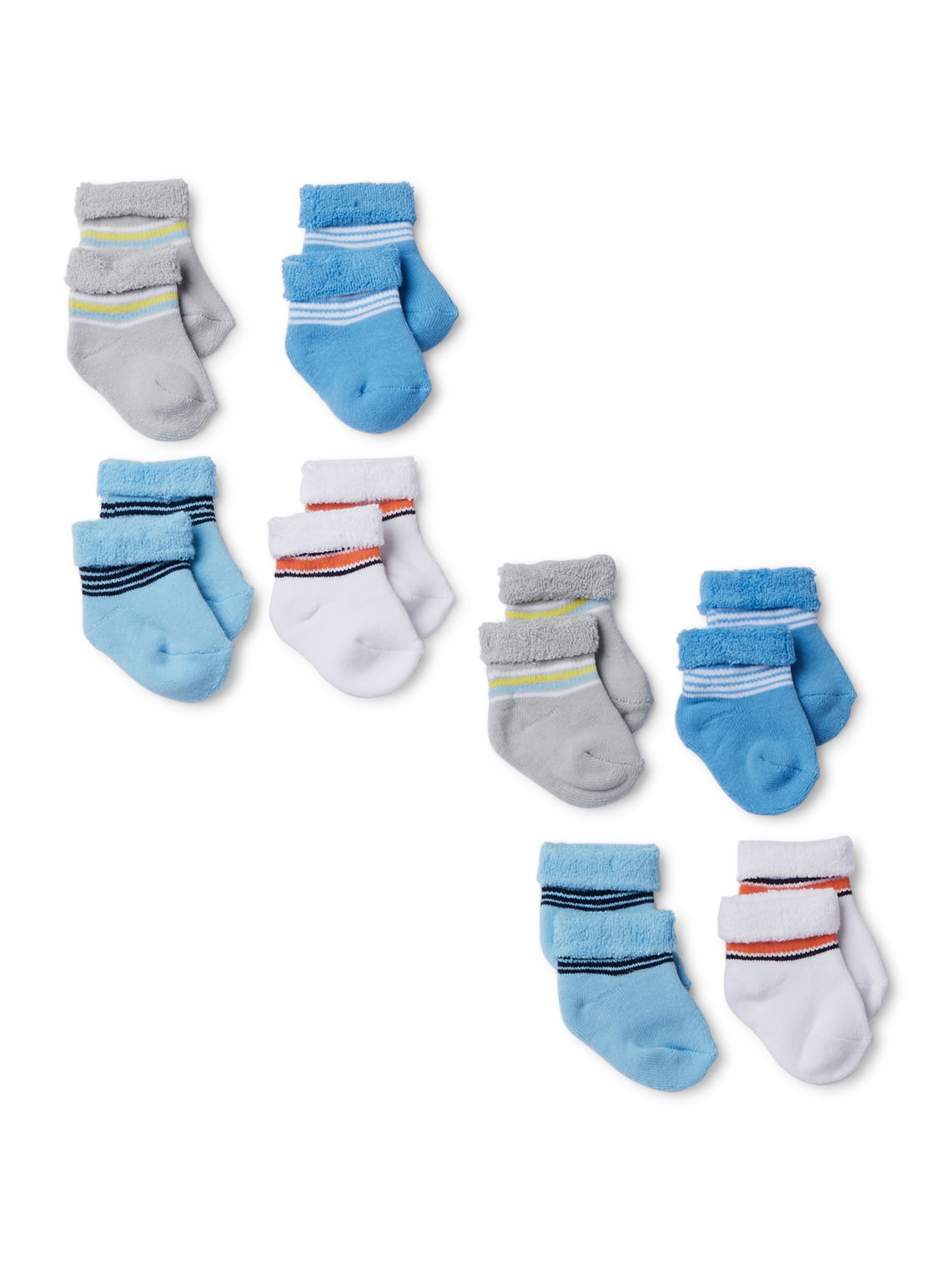 Gerber Gerber Baby Boys' WiggleProof Ankle Bootie Socks, 4Pack