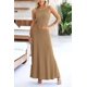 thumbnail image 3 of Conjunto de Falda Larga y Top para Mujer PRETTYGARDEN Camel XL, 3 of 7