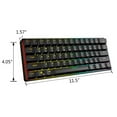 thumbnail image 3 of HK GAMING GK61 Mechanical Gaming Keyboard | 61 Keys RGB  Backlit for PC/Mac ( Black, Gateron Optical Yellow), 3 of 8