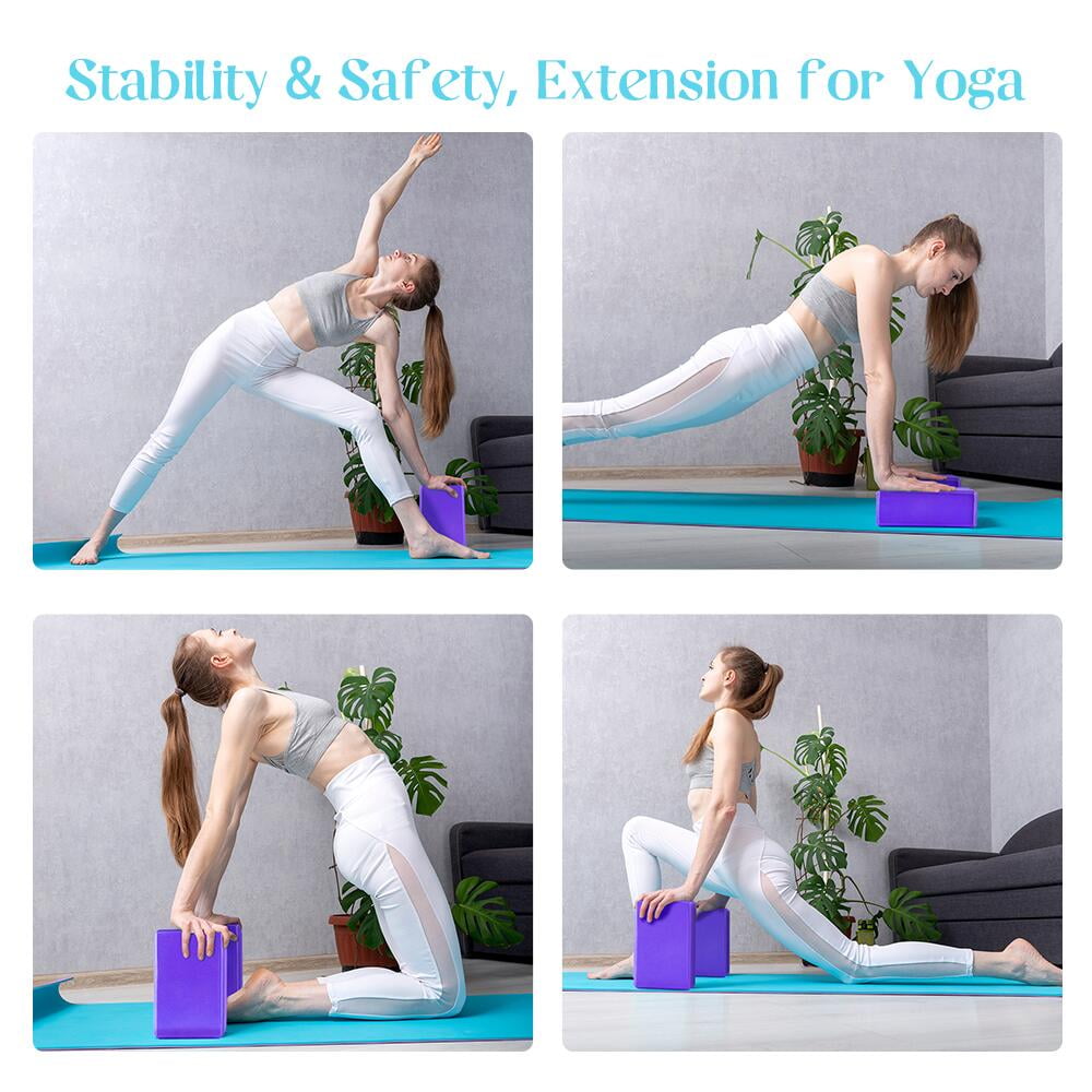 Blocs De Yoga + Sangles D'étirement - Set De 2 En Mousse EVA Antidérapante, Idéal Pour Pilates, étirement Et Fitness ! - 5