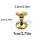 thumbnail image 3 of Portavelas pequeño de metal de mano: soporte portátil para velas cónicas con anillo lateral para un transporte seguro, base resistente para un uso seguro sobre la mesa, diseño compacto para decora, 3 of 6