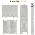 thumbnail image 3 of 67”H Wood Room Divider Screen with 4 Panels,Dual-hingers Folding Privacy Screens,Room Divider for Room Separation,White, 3 of 6