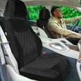 thumbnail image 4 of Universal Fit Car Seat Cover – Full Set of Automotive Car Seat Covers, Ultra-Modern Quilted Leatherette Seat Covers, Water-resistant Seat Protector for Cars, Trucks, SUVs and Vans, 4 of 10
