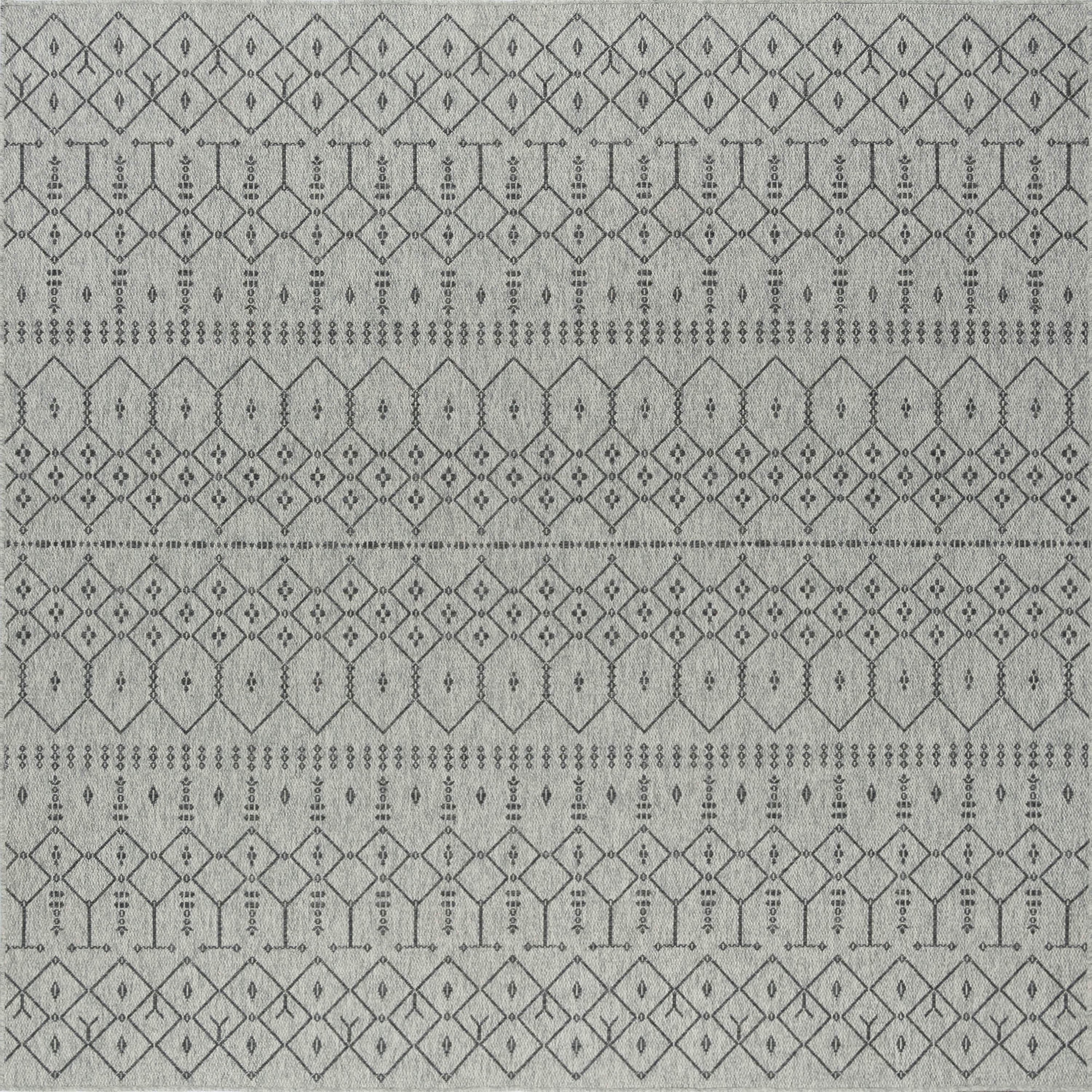 6ft Square Water Resistant, Indoor Outdoor Rugs for Patios, Front Door Entry, Entryway, Deck, Porch, Balcony | Outside Area Rug for Patio | Charcoal, Solid | Size: 5'1'' Square