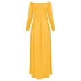 thumbnail image 7 of Conairie Maternity Dress for Baby Shower Long Sleeve off Shoulder Elegant Flowy Midi Dress Photoshoot Pregnancy Summer Wedding Dress Yellow XXL, 7 of 7