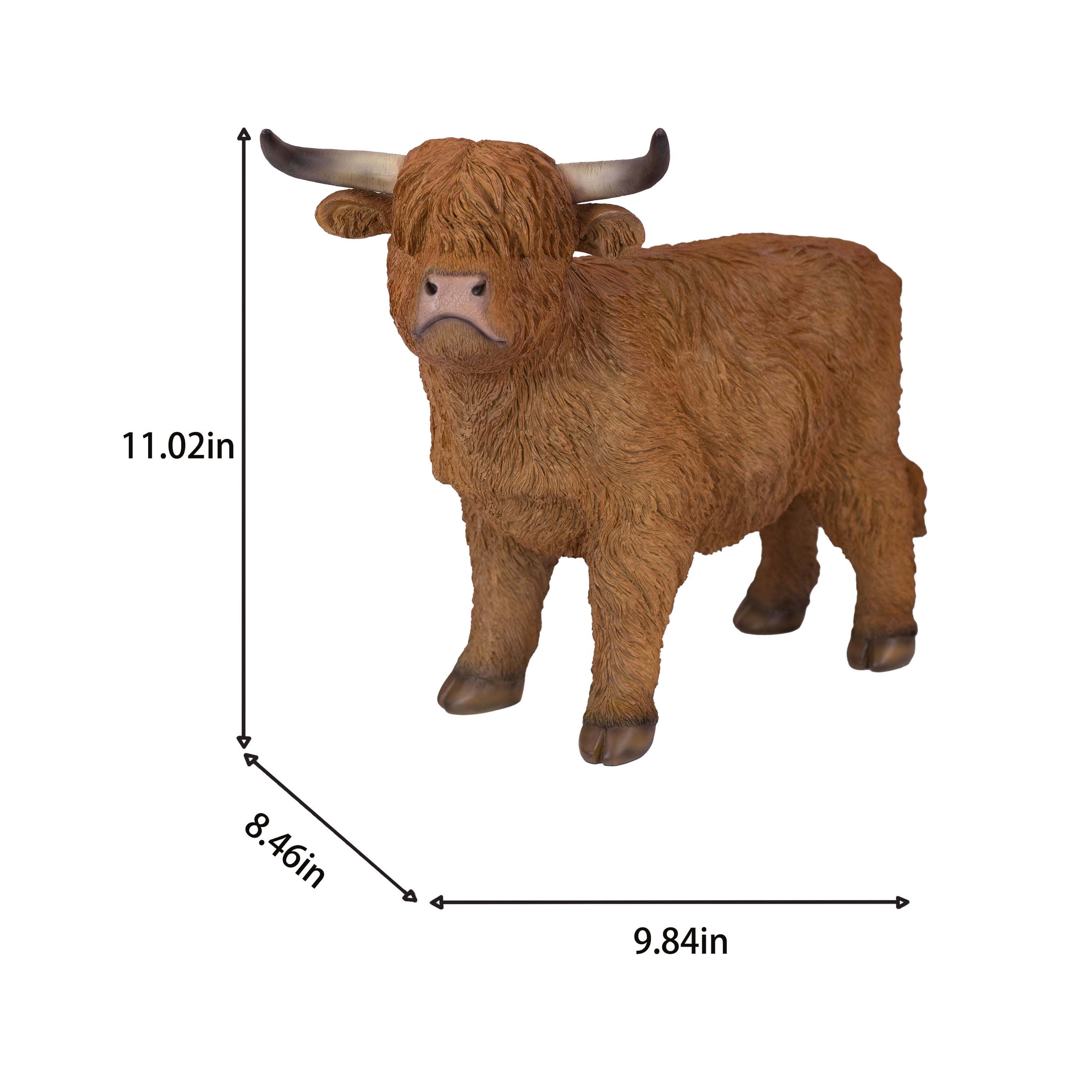 SOREAL Brown Yak Decorative Figurine for Home & Office Décor, Handcrafted Resin Statue, Realistic Design, Collectible Animal Accent, Weather-Resistant Indoor/Outdoor Decor