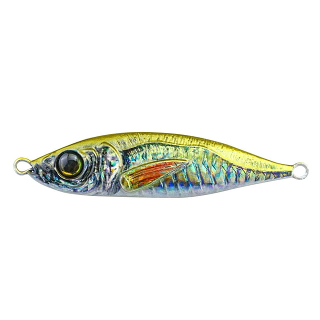 Kuymtek Señuelo Hundimiento Lento Jigging Con Anzuelo Aparejos Pesca Con Cebo Metal para Lubina (A 28g)