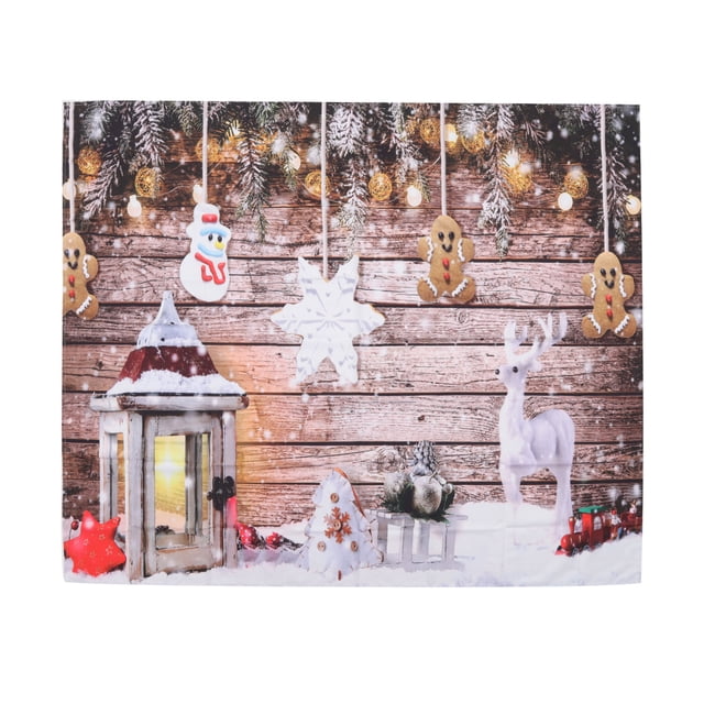 Tapiz de pared navideño con impresión HD, telón de fondo colorido portátil resistente a la decoloración a la moda para decoración del hogar, patrón 23