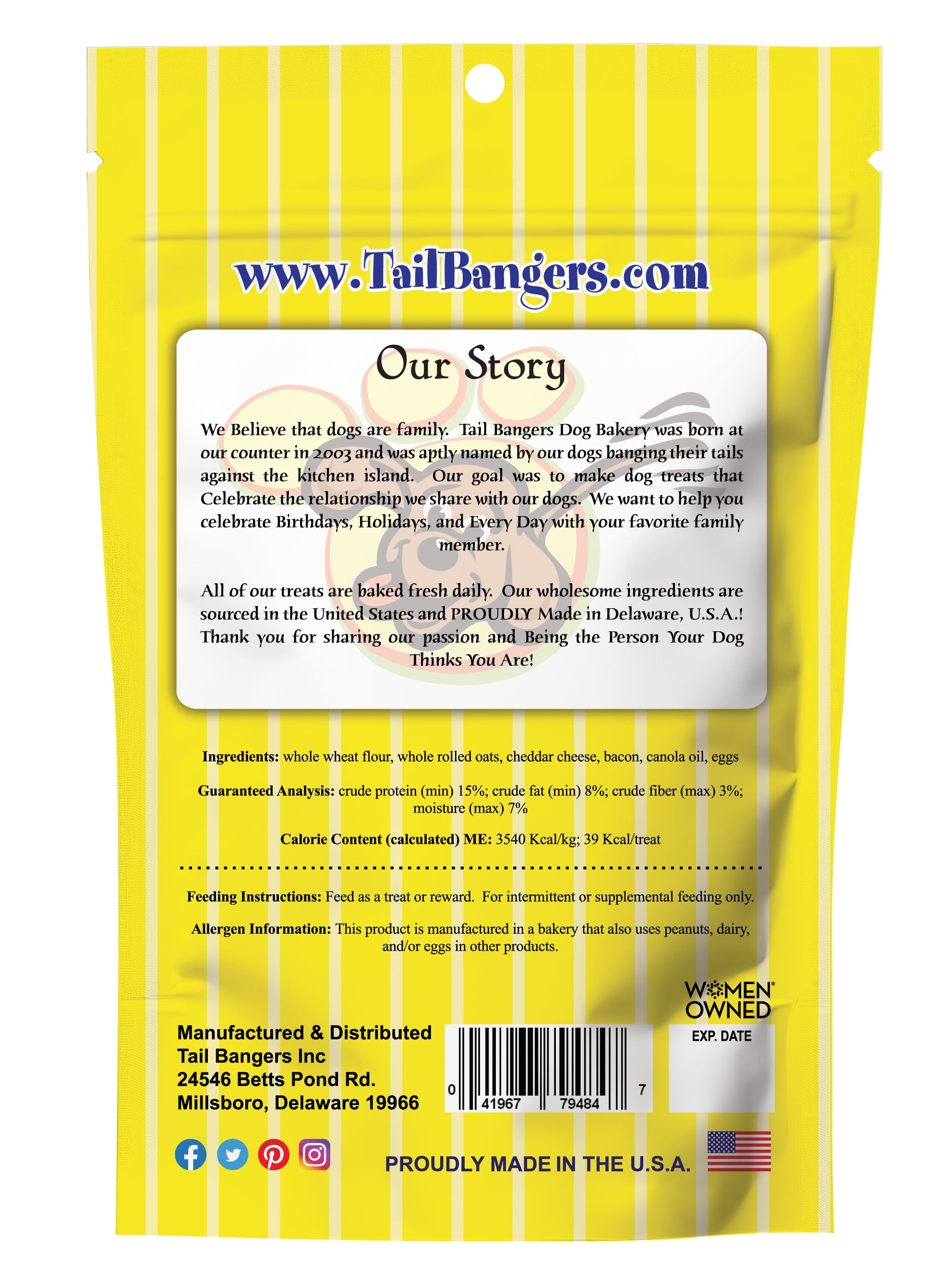 Tail Bangers Summer Variety Pack Peanut Butter & Honey Crunchy Dog Treat, 3 count