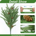 thumbnail image 6 of Specollect Clearance 9Pcs Christmas Artificial Pine Branches-10.5" Faux Evergreen Norfolk Pine Cypress Leaves Stems- Fake Foliage Pine Needles Picks for DIY Craft Garland Home Decor, 6 of 6