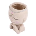 thumbnail image 4 of Face Flower Pot Head Planter Pot Succulent Planter Cute Resin Cactus Planter with Closed Eyes Indoor Outdoor Use, 4 of 5