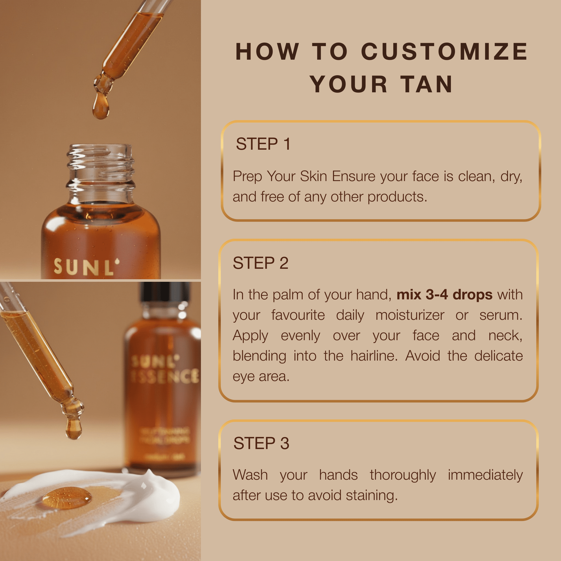 Onyx Sunl'Essence Facial Self-Tanning Drops - Medium/Dark Tone 1.01 fl oz
