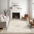 thumbnail image 4 of 5x7 Washable Area Rug Non-Slip Low Profile Vintage Distressed Oriental Rug for Living Room, Bedroom, Dining Room, Office, 4 of 13