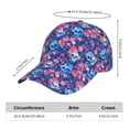 thumbnail image 2 of Sikiie Blue Skull Flower Unisex Vintage Washed Unstructured Baseball Cap Soft Cap Adjustable Unisex Baseball Hat Dad Hat, 2 of 6