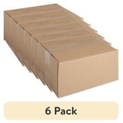 (6 pack) Pen+Gear Medium Shipping Box, 32 ECT, Kraft Brown, 11 in x 7.5 in x 5.5 in