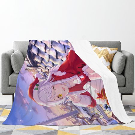 Beautiful Elf Girls, Lewd Waifu Anime Flannel Fleece Blanket Naked Waifu Plush Throw Fuzzy Super Soft Microfiber Flannel Blankets for Couch, Bed, Sofa Warm and Cozy for All Seasons 50*40
