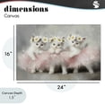thumbnail image 4 of Stupell Industries Bohemian Dancing Kittens in Tutus Canvas Art, 24 x 16, by Tina LeCour, 4 of 8