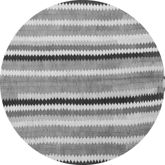 Ahgly Company Indoor Round Southwestern Gray Country Area Rugs, 7' Round