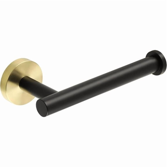 Wall-Mounted Toilet Paper Holder, Stainless Steel SUS304, Black Gold, for Bathroom and Kitchen