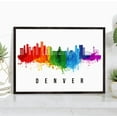 thumbnail image 1 of Pera Print Denver Skyline Colorado Poster, Denver Cityscape Painting Unframed Poster, Denver Colorado Poster, Colorado Home Office Wall Decor - 22x28 Inches, 1 of 1