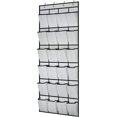 thumbnail image 1 of Shoe Organizer Hanging Over the Door  24 Large Mesh Pockets Shoe Storage with 4 Hooks for Bedroom Closet  59 X 21.6  WHITE, 1 of 6