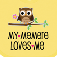 thumbnail image 4 of Inktastic My Memere Loves Me Grandchild Owl for Girl Girls Baby Bib, 4 of 4