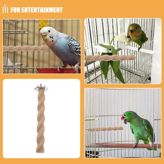 AURARMLET indoor pet care bird perch stand toy platform wood for relaxation 1 Set