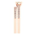 thumbnail image 3 of 0.85 ct Brilliant Round Cut Natural Morganite 18K Rose Gold Solitaire with Accents Engagement Bridal Wedding Ring Band Set size 8.5, 3 of 7