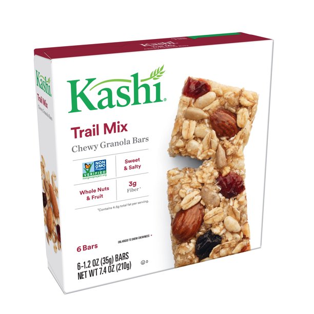 Kashi Chewy Granola Bars, Trail Mix, 6 Ct, 7.4 Oz, Box