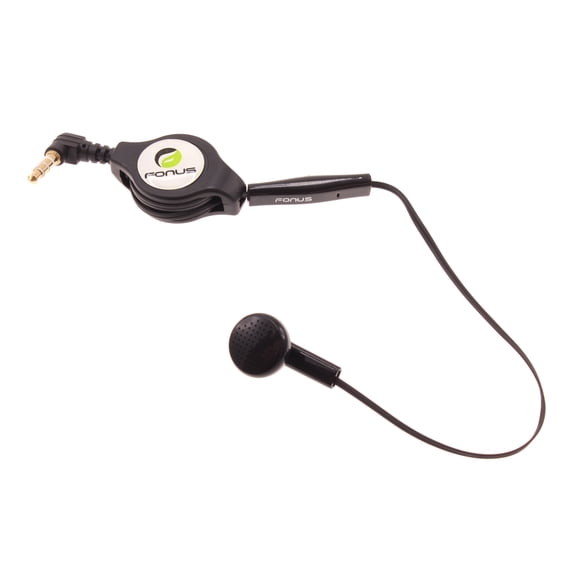 Retractable Mono Earphone for Motorola Moto Tab G70/G62 - Headphone 3.5mm w Mic Headset Handsfree Earbud for Tab G70/G62