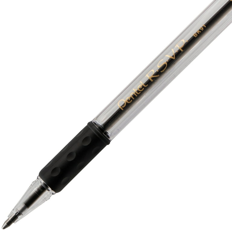 Pentel RSVP Fine Writing Ballpoint Pen, Medium Line (1.0mm