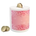 thumbnail image 2 of Pale Pink Piggy Bank, Plum Blossom Botany Beauty Natural Art Spring Flowers Seasonal Background Print, Ceramic Coin Bank Money Box for Cash Saving, 3.6" X 3.2", Coral Ruby, by Ambesonne, 2 of 4