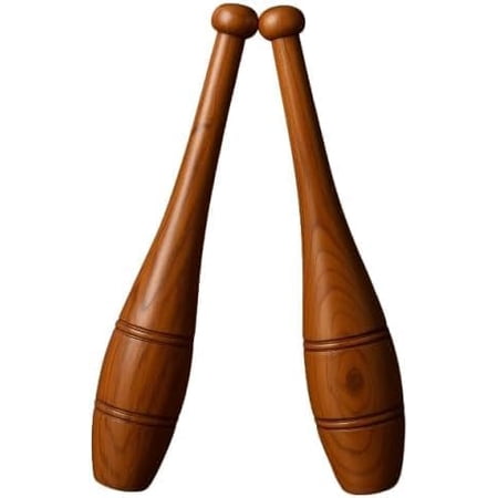 HIH Enterprises Sheesham Wood Indian Club Mugdar Strength Training Equipment, 1 Lbs Pair