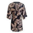 thumbnail image 3 of Women's Casual Tennis Dress 1 Womens Floral Neck Knot Front A Line Short Dress Black XL, 3 of 4