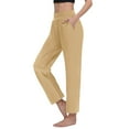 thumbnail image 1 of Pantalon Droit Décontracté pour Femmes Confortable pour Usage Quotidien Printemps Été Automne Style Polyvalent, 1 of 6