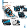 thumbnail image 6 of G2 30Inches Light Weight Snowshoes, with Special EVA Padded Ratchet Binding, Heel Lift, Toe Box, Flexible Pivot Bar, Durable Back Strap, Set with Trekking Poles(Blue), 6 of 7