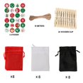 thumbnail image 3 of Christmas Pattern Candy Bag 1-24 Advent Calendar Bundle Cotton Linen Gift Bag, 3 of 5