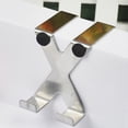 thumbnail image 3 of Gancho de metal Kuyiluo, 2 unidades, de acero inoxidable, para puerta trasera, sin clavos, que no deja marcas, tipo X, para almacenamiento, 3 of 8
