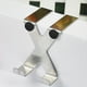 thumbnail image 2 of Gancho trasero de puerta de acero inoxidable de 2 uds, ganchos de almacenamiento de gancho tipo X de metal sin clavos sin marcas, 2 of 4
