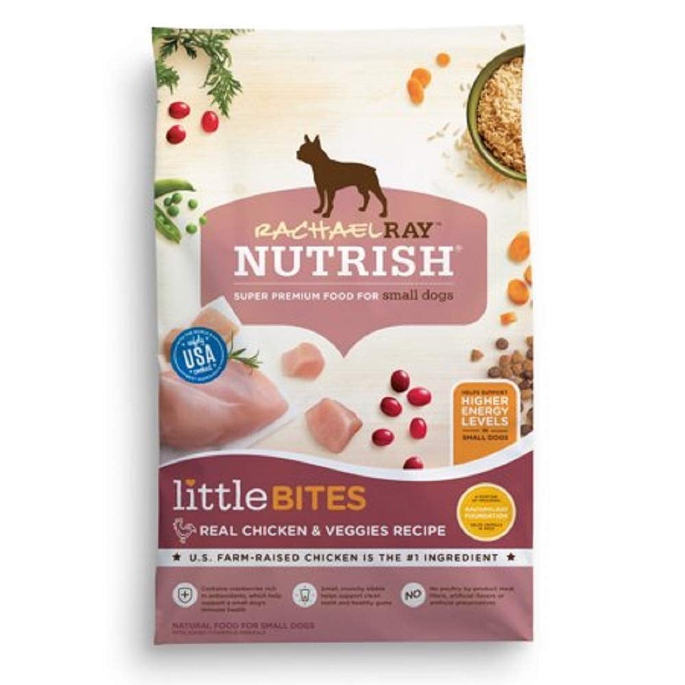 Rachael Ray Nutrish Little Bites Real Chicken Veggies High Quality Dry Dog Food for Small Dogs 6lb Bag Walmart