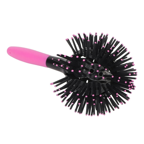 Peine para rizos en forma de D, cepillo para desenredar el cabello con forma de bola redonda de 360 grados, peine rizador de cabello con forma de bola, materiales ecológicos