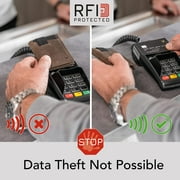 DONBOLSO Slim Card Wallet with RFID Protection, Thin Small Wallet, 9 Card Slots for up to 13 Cards