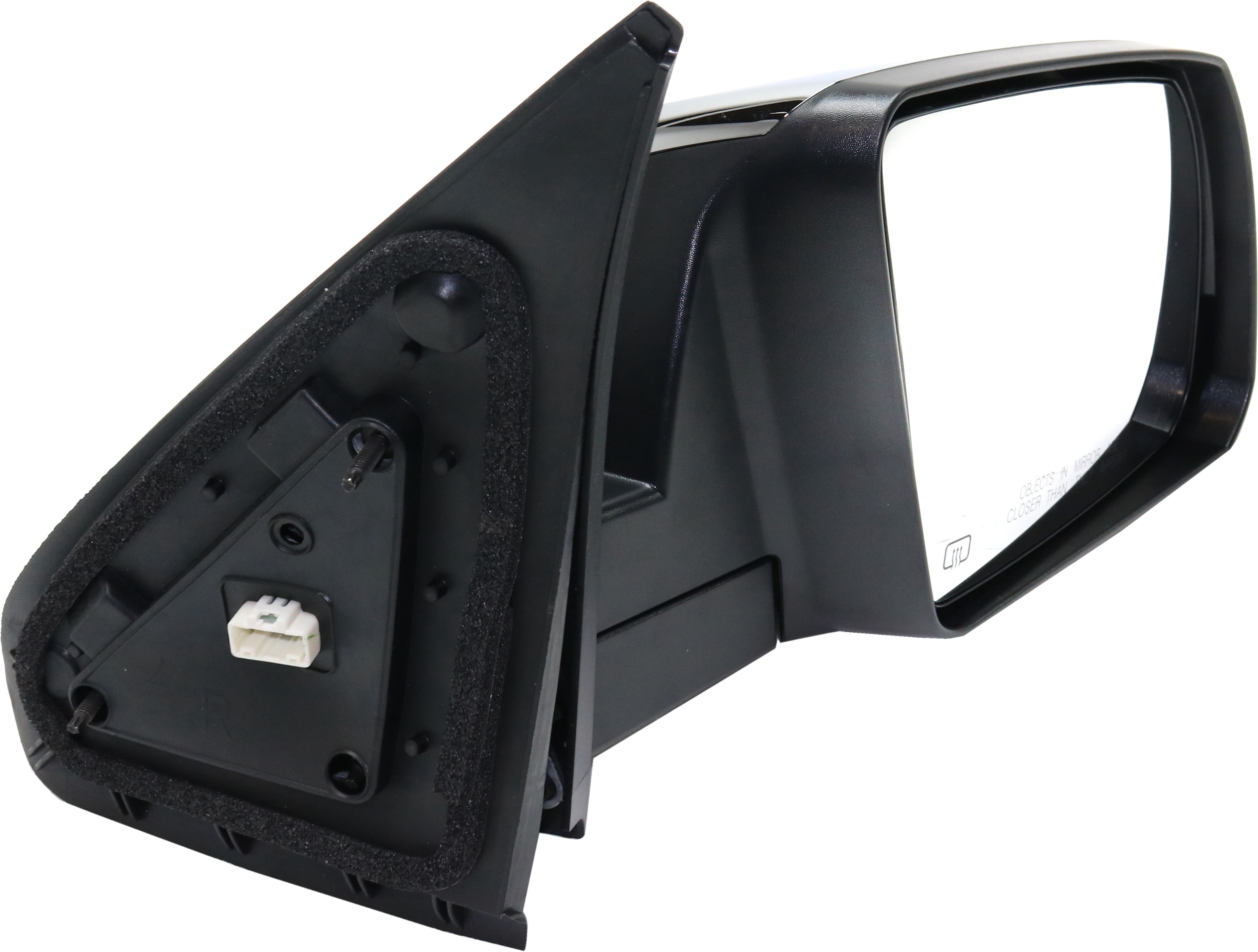 Mirror Compatible With 2014-2018 Toyota Tundra Right Passenger Side Heated w/ Blind Spot Detection in Glass Chrome Kool-Vue