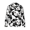thumbnail image 3 of Balery Seamless Pattern Cute Panda Men's Women's UPF 50+ Sun Protection Lightweight Hoodie Performance Long Sleeve Shirt for Fishing Running-3X-Large, 3 of 9