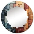 thumbnail image 2 of Designart "Forest Red Wood composition I" Modern Round Wall Mirror - Landscapes Oval Printed Decorative Oversized Mirror - Multiple Color Options, 2 of 4