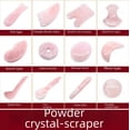 thumbnail image 1 of Placa raspadora de jade de cristal en polvo natural, pieza de masaje facial de belleza para ojos, dispositivo raspador tipo pez, triángulo doble abierto, 1 of 1