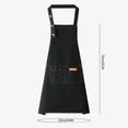 thumbnail image 3 of Kaireo Canvas Apron Black,Canvas Apron Polyester Cotton Apron Cover Up Western Restaurant Hot Pot Shop Milk Tea Shop Work Clothes,Include:1*Apron, 3 of 8