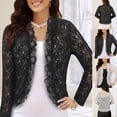 thumbnail image 7 of Zwiiyzr Womens Long Sleeve Lace Trim Kimono Open Front Summer Cover Up Lightweight Sheer Fabric Loose Fit Bohemian Dressy Beach Resort Wear White, 7 of 7
